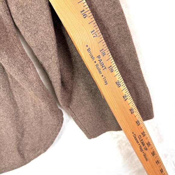 GAP CashSoft Ribbed Button Front Polo Cardigan Sweater Womens L Petite Brown - Picture 6 of 7